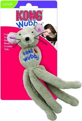 Kong Wubba Mouse Cat Toy with Catnip