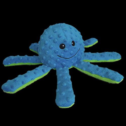 PetLou 10&quot; Dotty Friends Octopus Plush Dog Toy