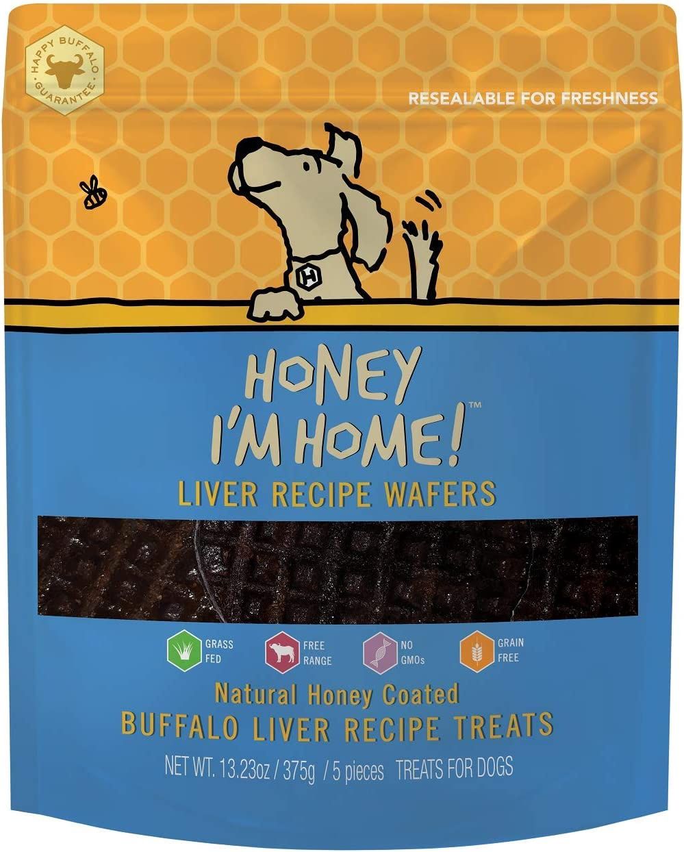 Honey I&#39;m Home Buffalo Liver Recipe Wafers 13.23oz