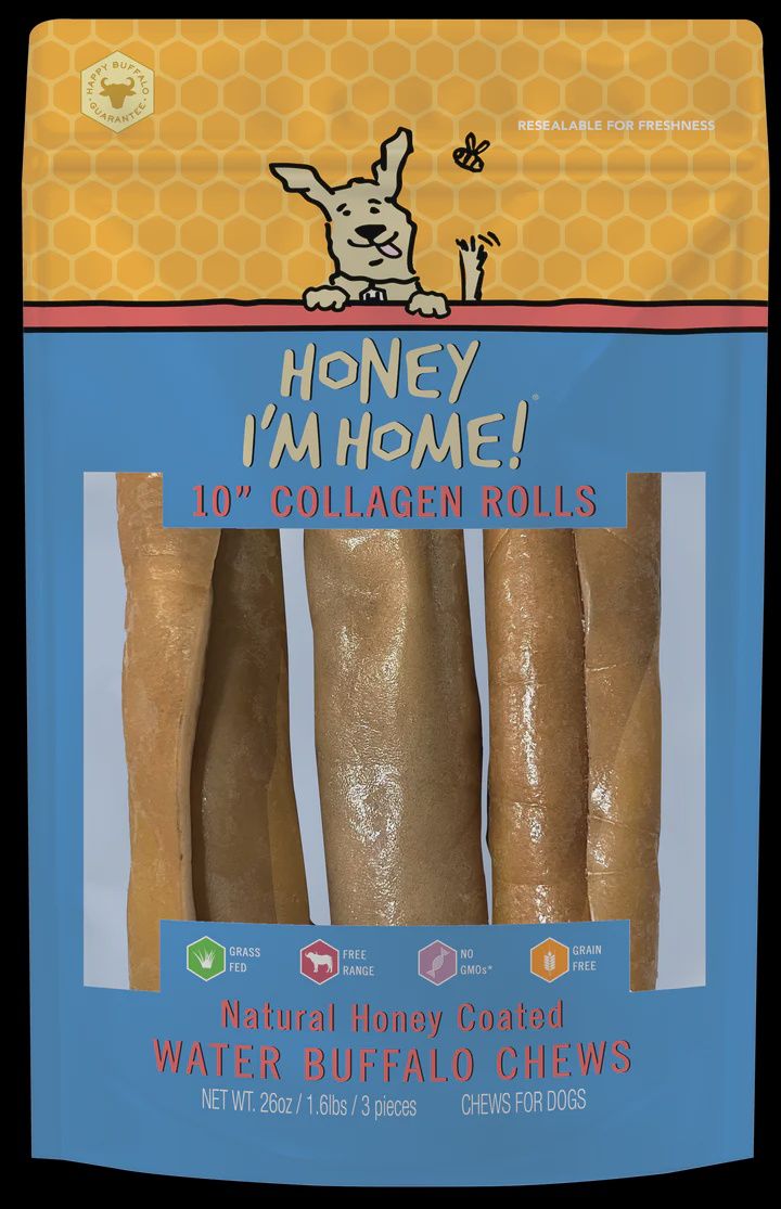 Honey I&#39;m Home 10&quot; Buffalo Collagen Rolls 3 Pack