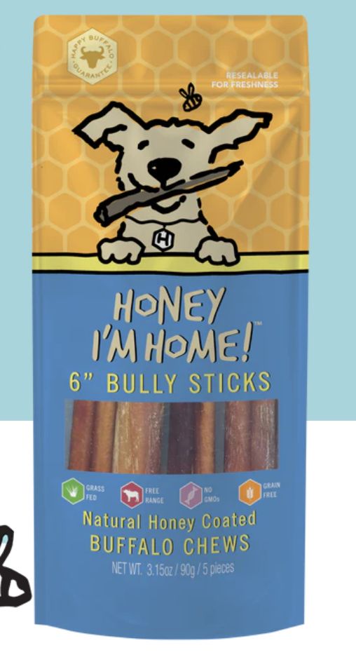 Honey I&#39;m Home 6&quot; Bully Sticks 5 Pack