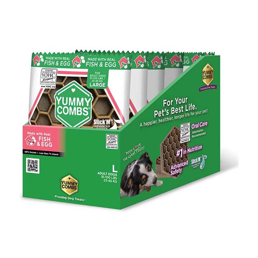 Yummy Combs Large Dental Treat Fish and Egg 1.3oz