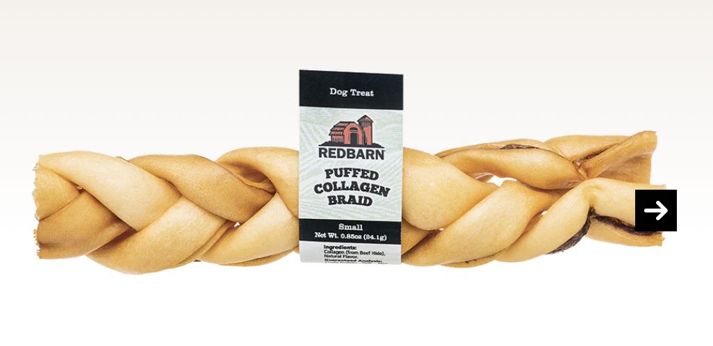 Redbarn 6&quot; Puffed Collagen Braid
