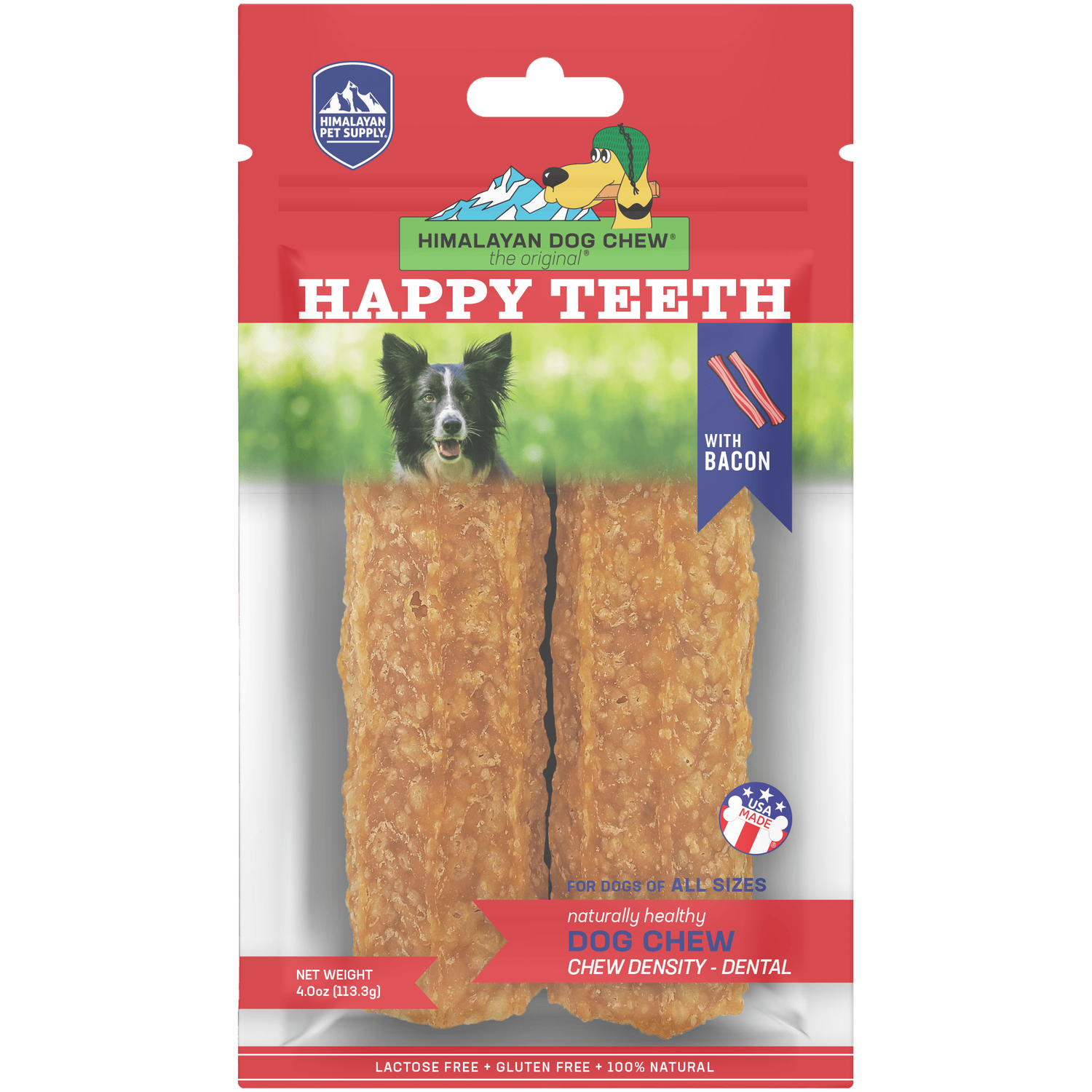 Himalayan Happy Teeth with Bacon Dog Chew 2 Count