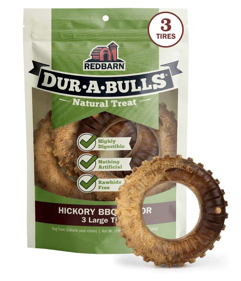 Redbarn Dur-A-Bulls Large Tire Dog Chew 3pk