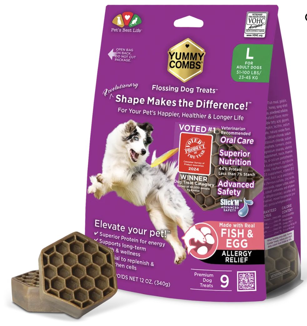 Yummy Comb Large Dental Treats 12 oz - Fish and Egg