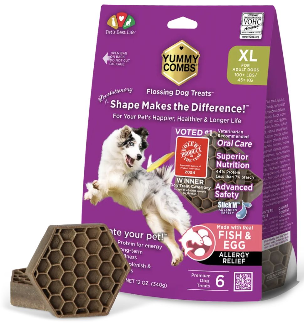 Yummy Comb Extra Large Dental Treats 12oz - Fish and Egg