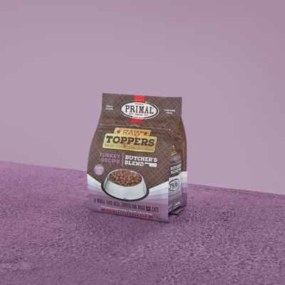 Primal Frozen Butcher&#39;s Blend Raw Topper Turkey Recipe 2lb