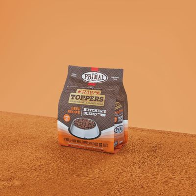 Primal Frozen Butcher&#39;s Blend Raw Topper Beef Recipe 2lb