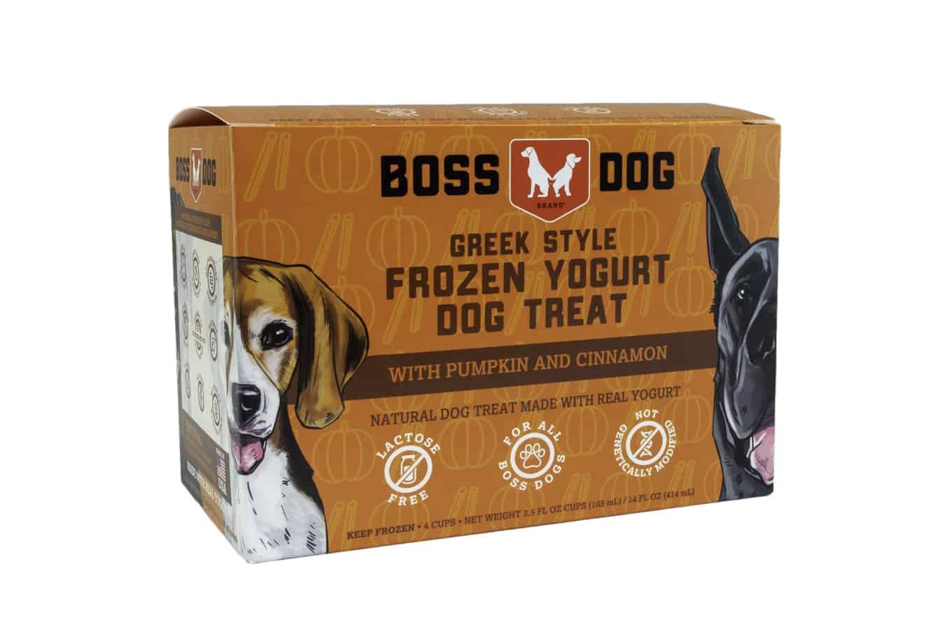 Boss Dog Frozen Yogurt Cups Pumpkin &amp; Cinnamon 4 Pack