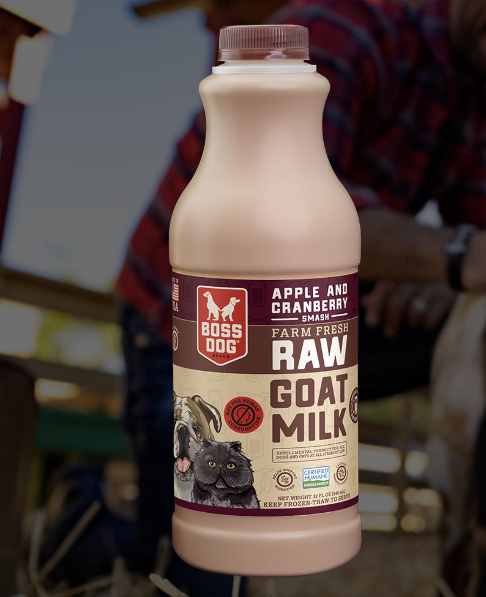 Boss Dog Frozen Raw Apple and Cranberry Goat Milk 32 oz