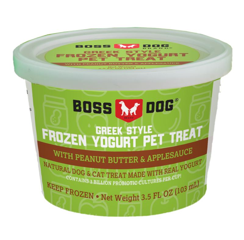 Boss Dog Frozen Yogurt Cup Peanut Butter and Apple Sauce 3.5oz