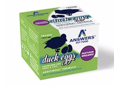 Answers Pet Food Frozen Organic Frozen Duck Eggs 4 Pack