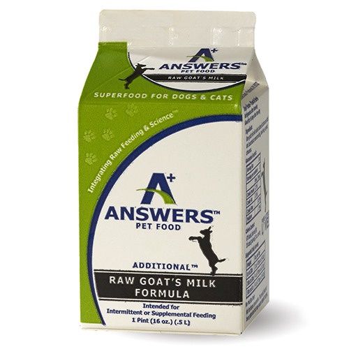 Answers Pet Food Frozen Fermented Raw Goat&#39;s Milk 1 Pint