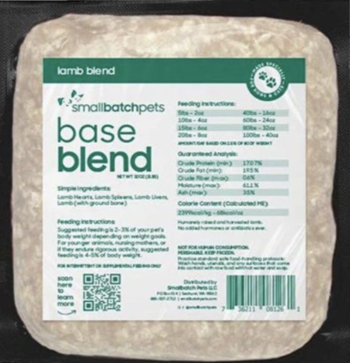 Smallbatch Frozen Lamb Base Blend Brick 2lb