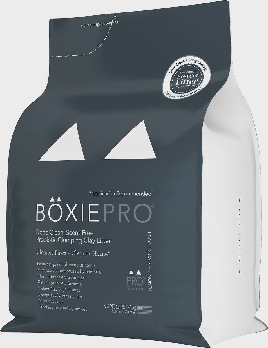 Boxiecat Pro Deep Clean, Scent Free Probiotic Clay Litter 28lb