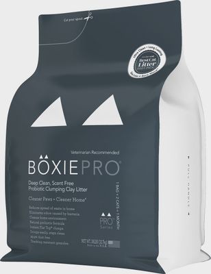 Boxiecat Pro Deep Clean, Scent Free Probiotic Clay Litter 28lb