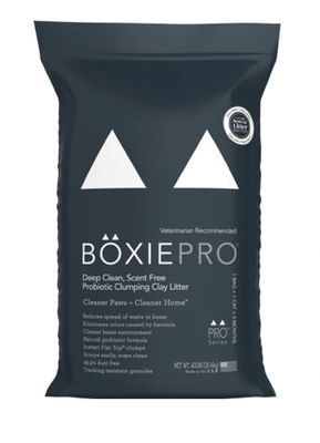 Boxiecat Pro Deep Clean, Scent Free Probiotic Clay Litter 40lb