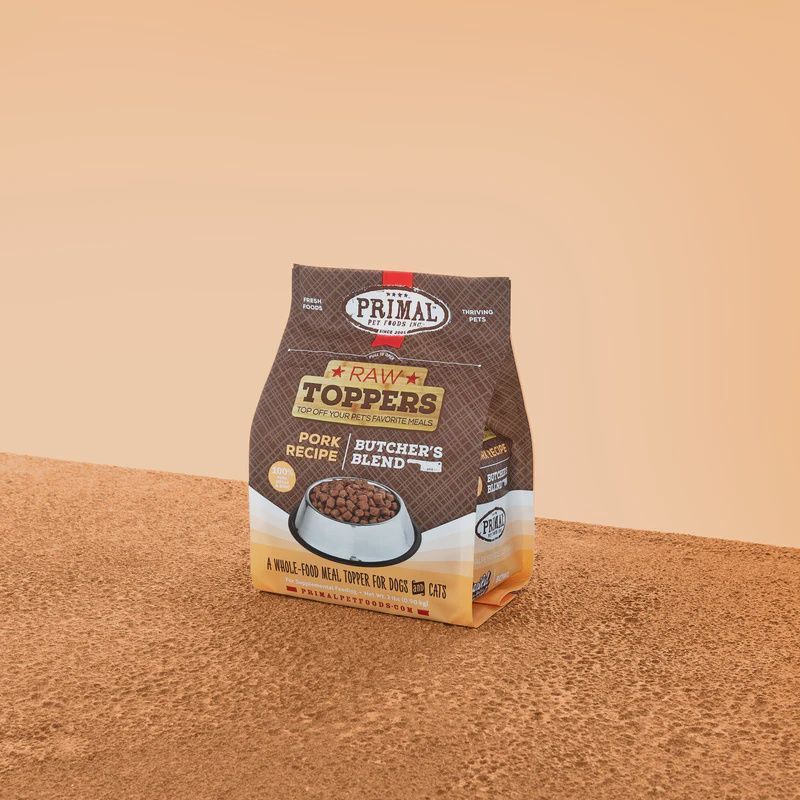 Primal Frozen Butcher&#39;s Blend Raw Topper Pork Recipe 2lb