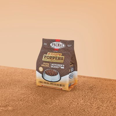 Primal Frozen Butcher&#39;s Blend Raw Topper Pork Recipe 2lb