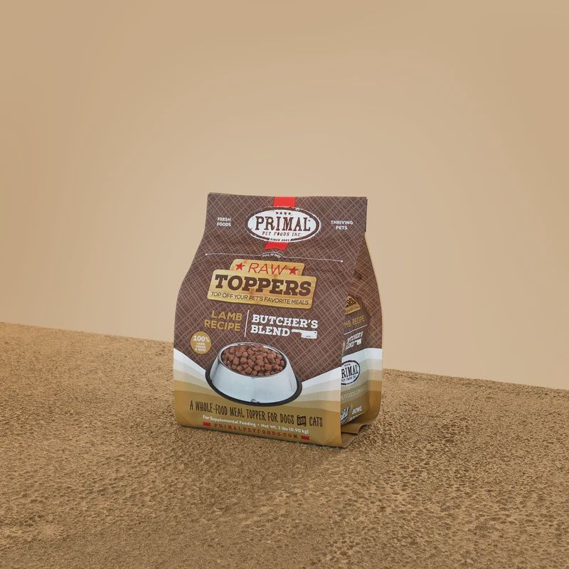 Primal Frozen Butcher&#39;s Blend Raw Topper Lamb Recipe 2lb