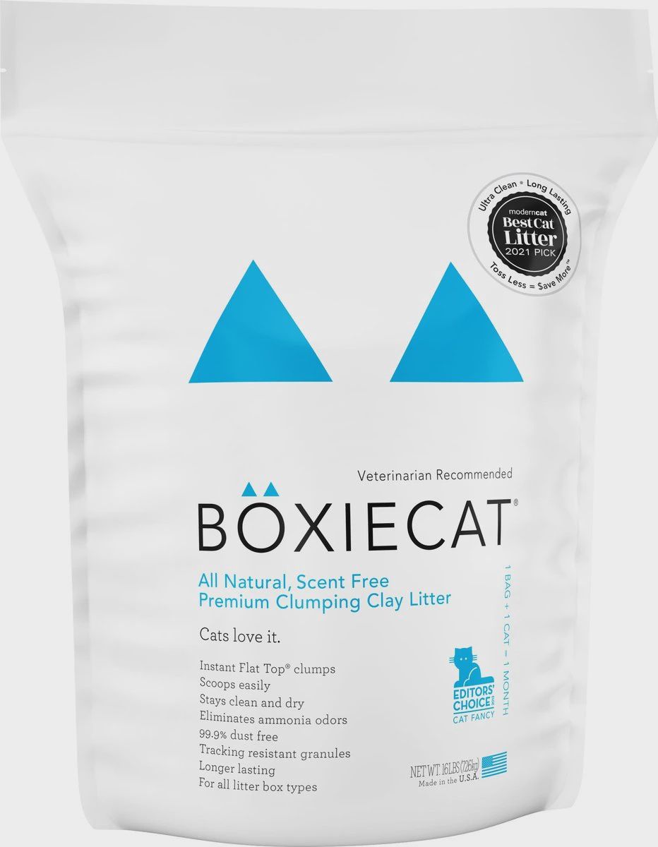 Boxiecat All Natural, Scent Free Clay Litter 16lb