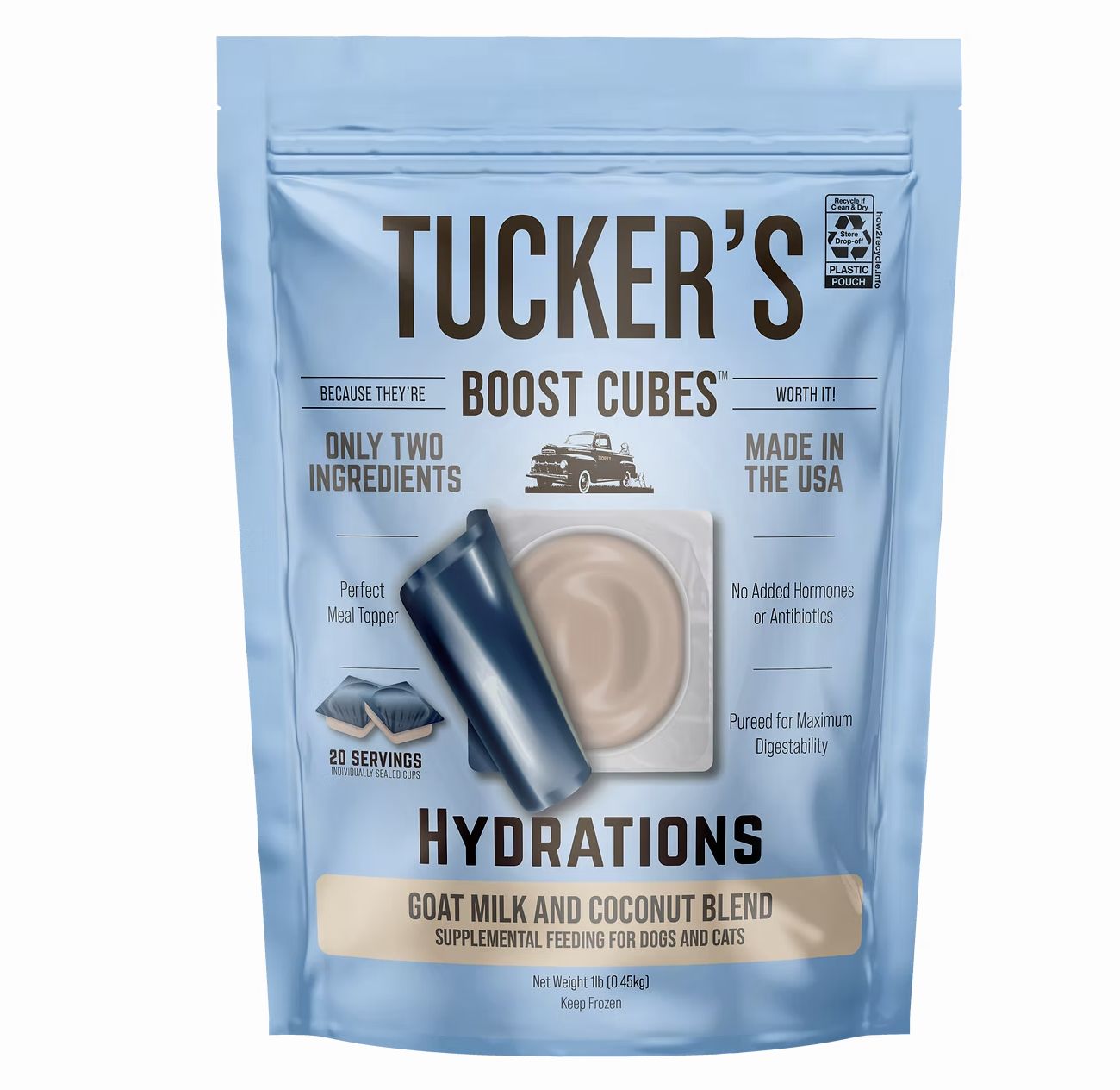 Tucker&#39;s Frozen Boost Cubes - Goat Milk and Coconut Blend 1 lb