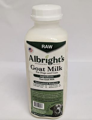 Albrights Raw Goat&#39;s Milk - 16 oz