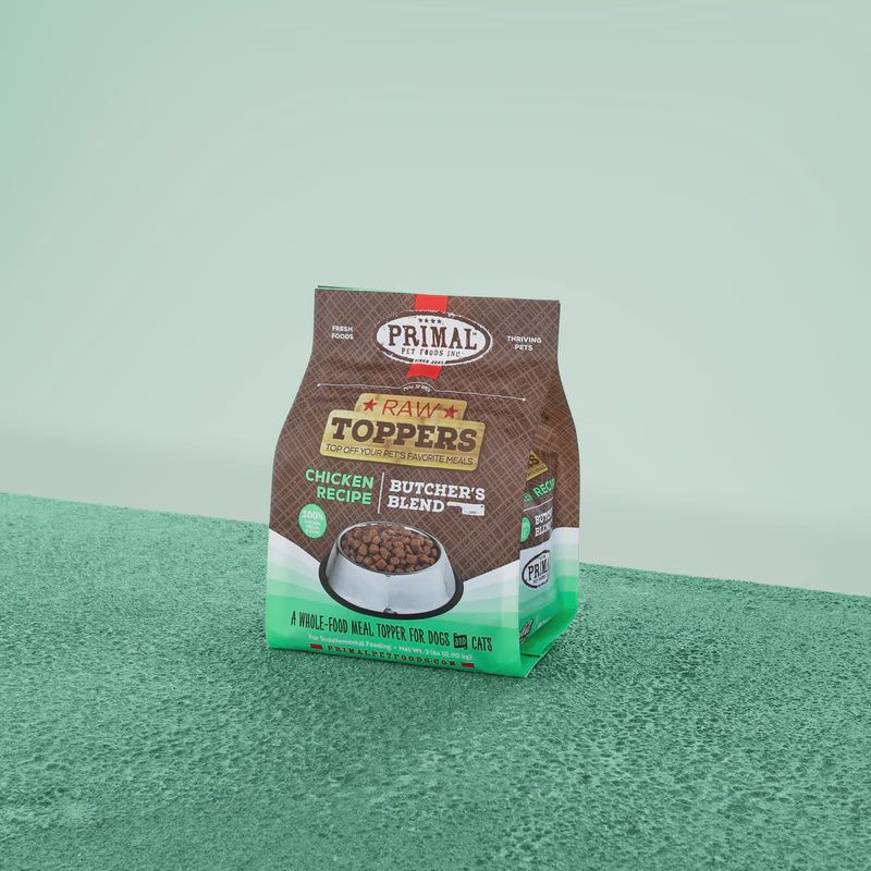Primal Frozen Butcher&#39;s Blend Raw Topper Chicken Recipe 2lb