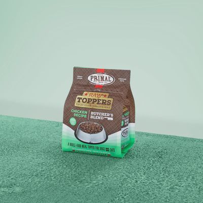 Primal Frozen Butcher&#39;s Blend Raw Topper Chicken Recipe 2lb