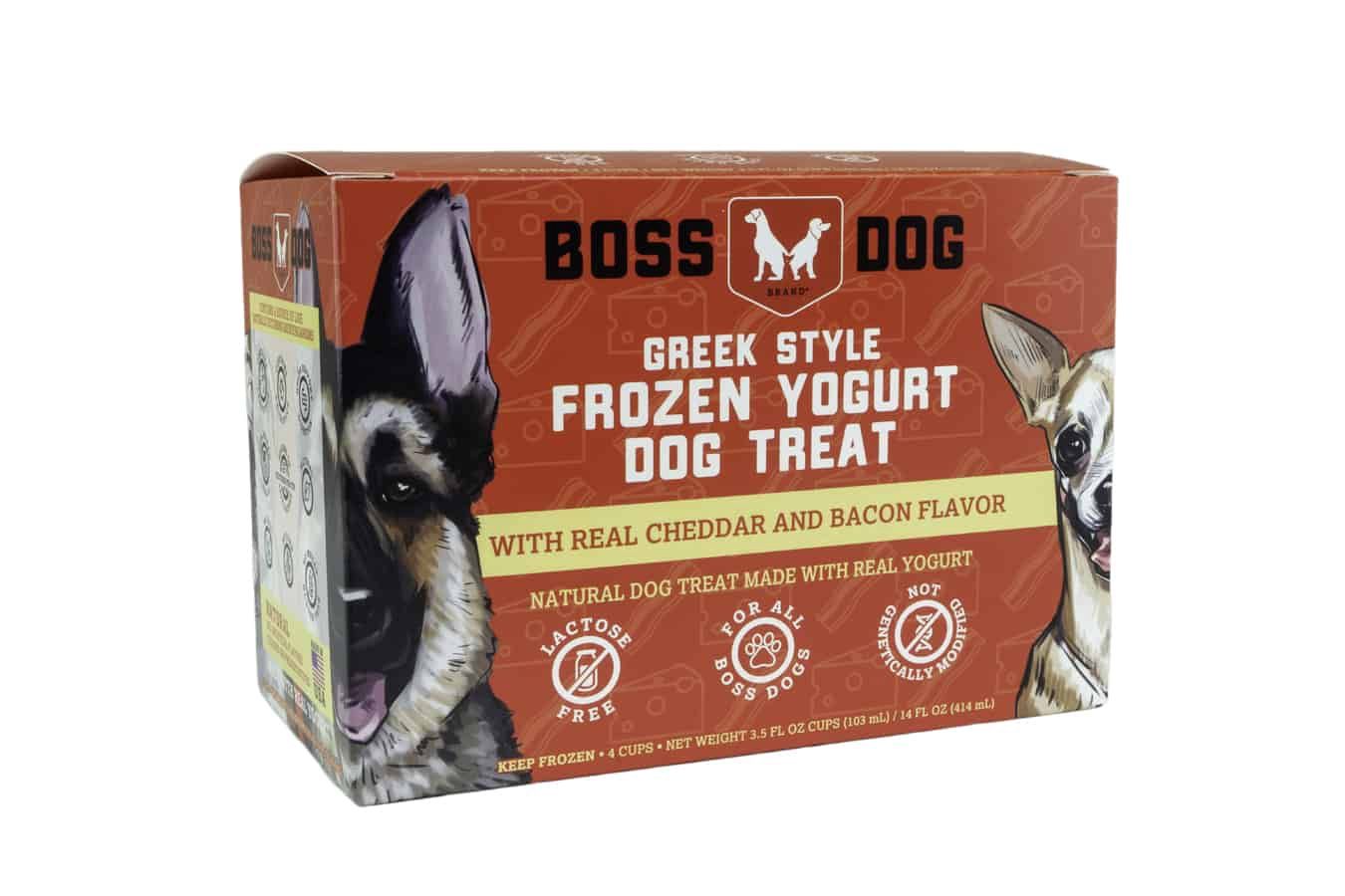 Boss Dog Frozen Yogurt Cups Cheddar &amp; Bacon 4 pack