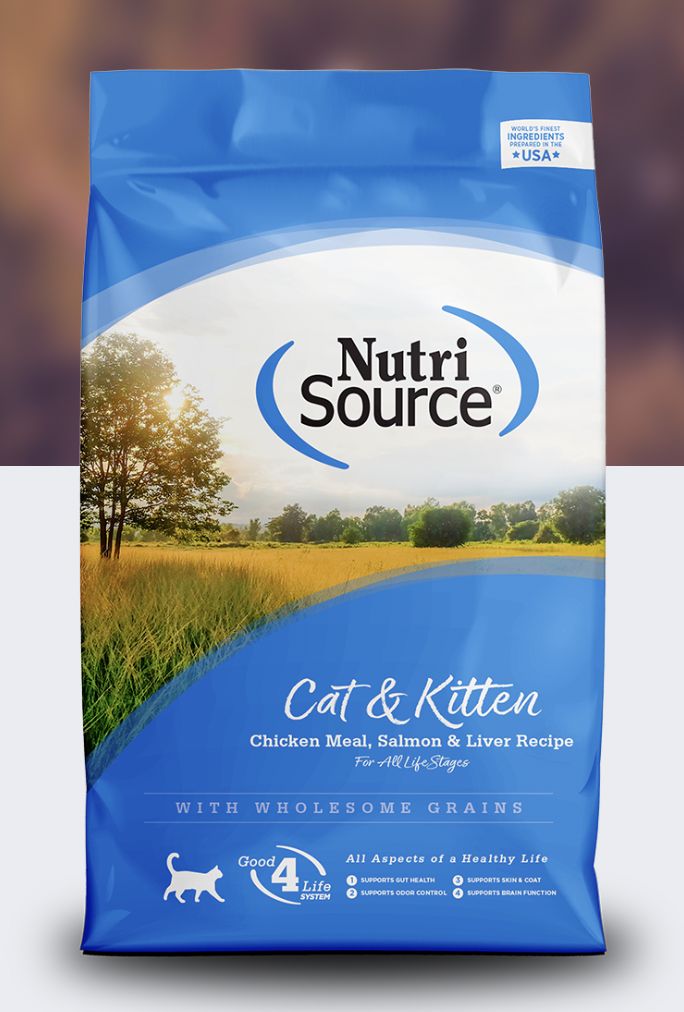 Nutrisource Cat &amp; Kitten Chicken, Salmon, and Liver Cat Food 16lb