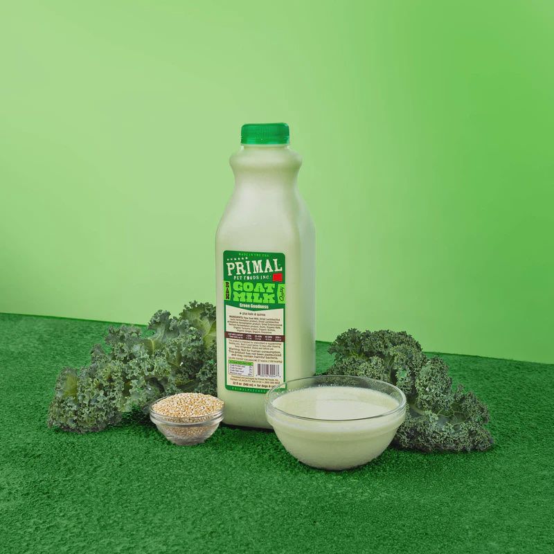 Primal Frozen Raw Goat Milk Green Goodness 32oz