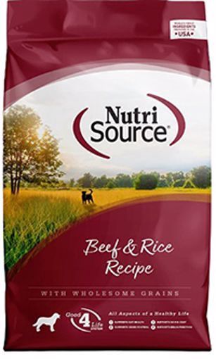 NutriSource Beef &amp; Rice Recipe Dry Dog Food 4lb