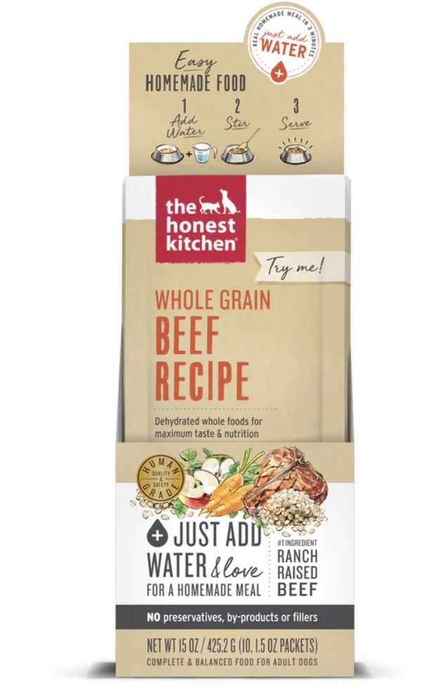 The Honest Kitchen Dehydrated Whole Grain Beef Dog Food Sample