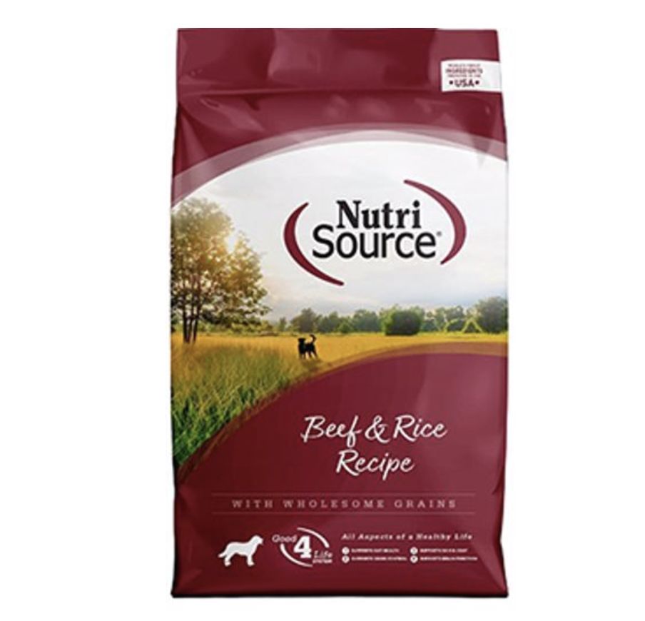 NutriSource Beef &amp; Rice Recipe Dry Dog Food 12lb