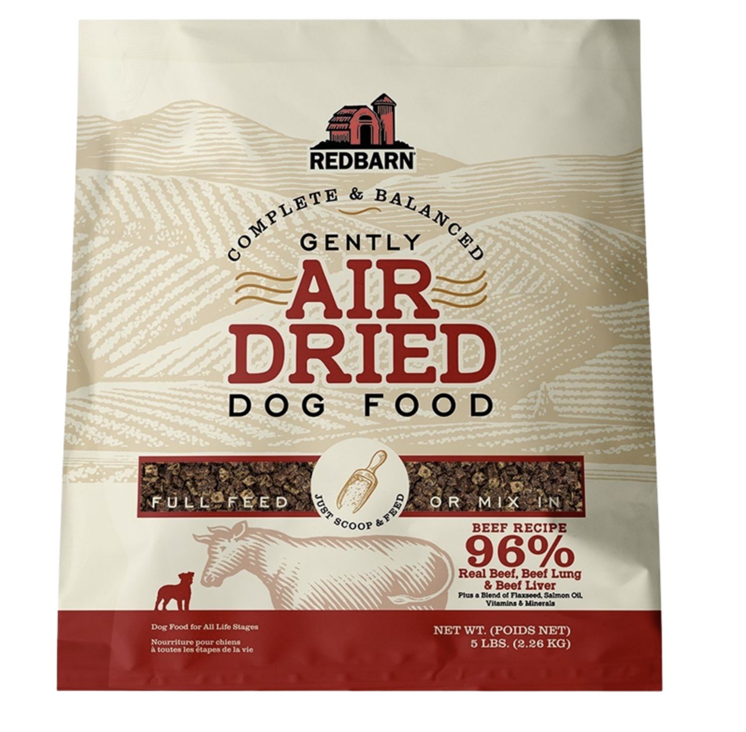 Redbarn Air Dried Beef Recipe Dog Food 5 lbs