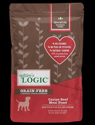 Nature&#39;s Logic Grain-Free Beef Meal Feast Dog Food 25lb