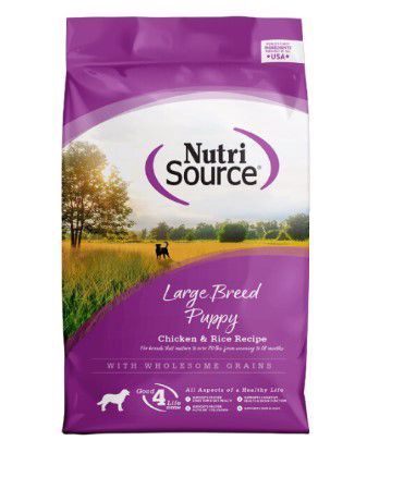 NutriSource Large Breed Puppy Chicken &amp; Rice Recipe Dry Dog Food 12lb