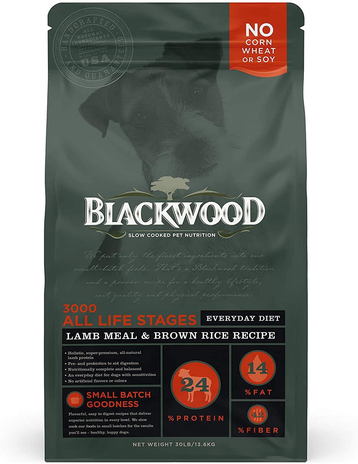 Blackwood 3000 Lamb Meal &amp; Brown Rice Recipe Dog Food 30lb