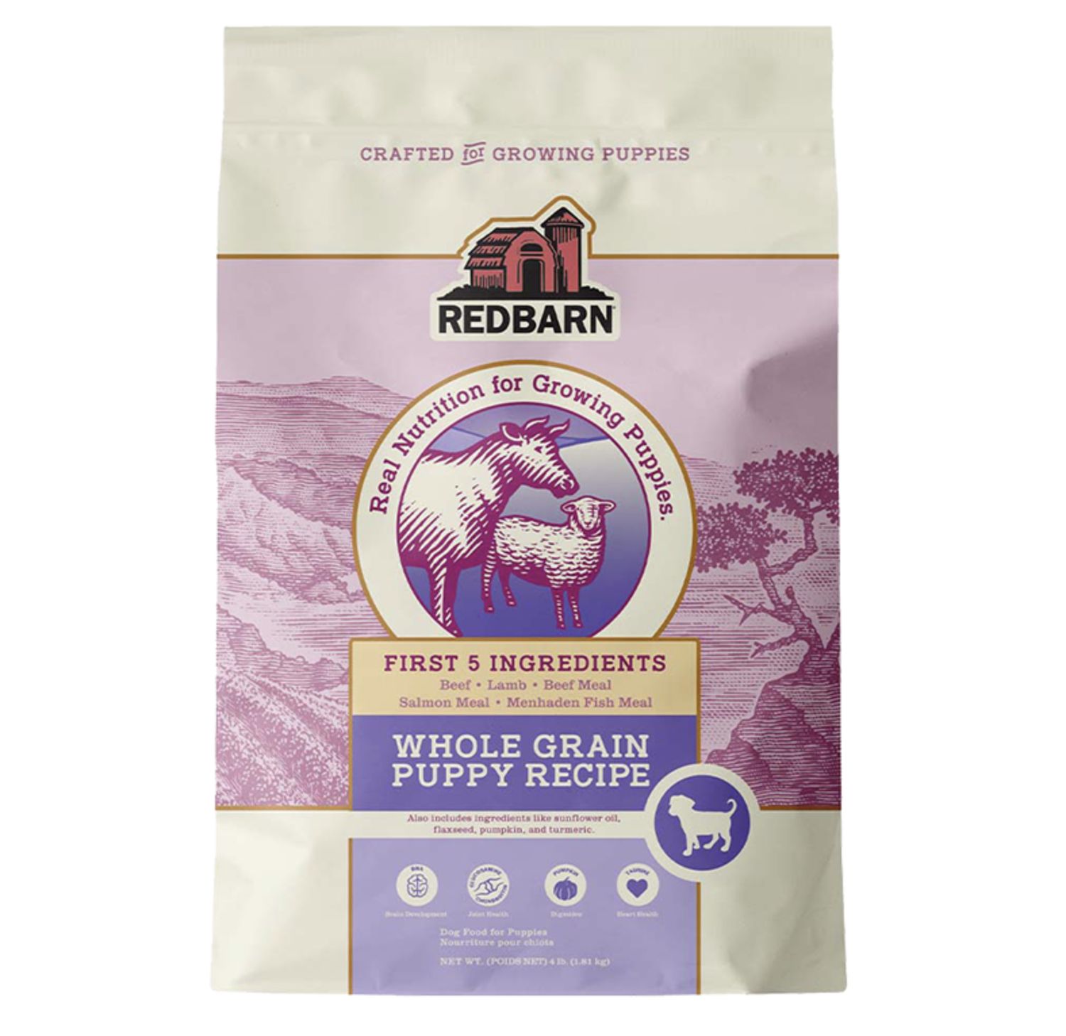 Redbarn Whole Grain Puppy Recipe Dog Food 4lb