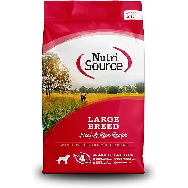 NutriSource Large Breed Beef &amp; Rice Recipe Dry Dog Food 26lb