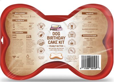 Puppy Cake Dog Peanut Butter Cake Kit