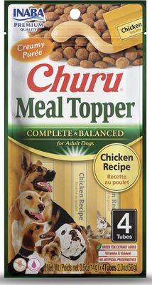 Inaba Churu Chicken Recipe Complete &amp; Balanced Dog Meal Topper 4 Pack