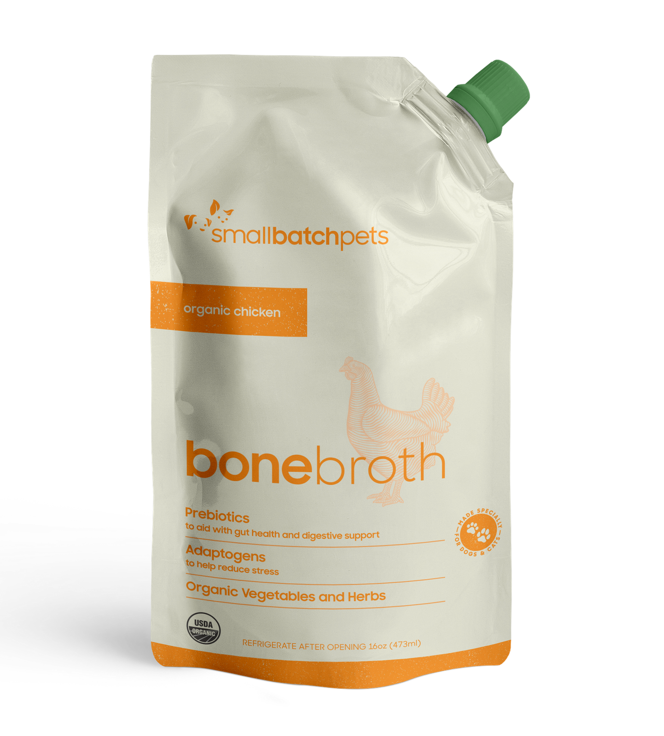 Smallbatch Shelf Stable Organic Chicken Bone Broth 16oz