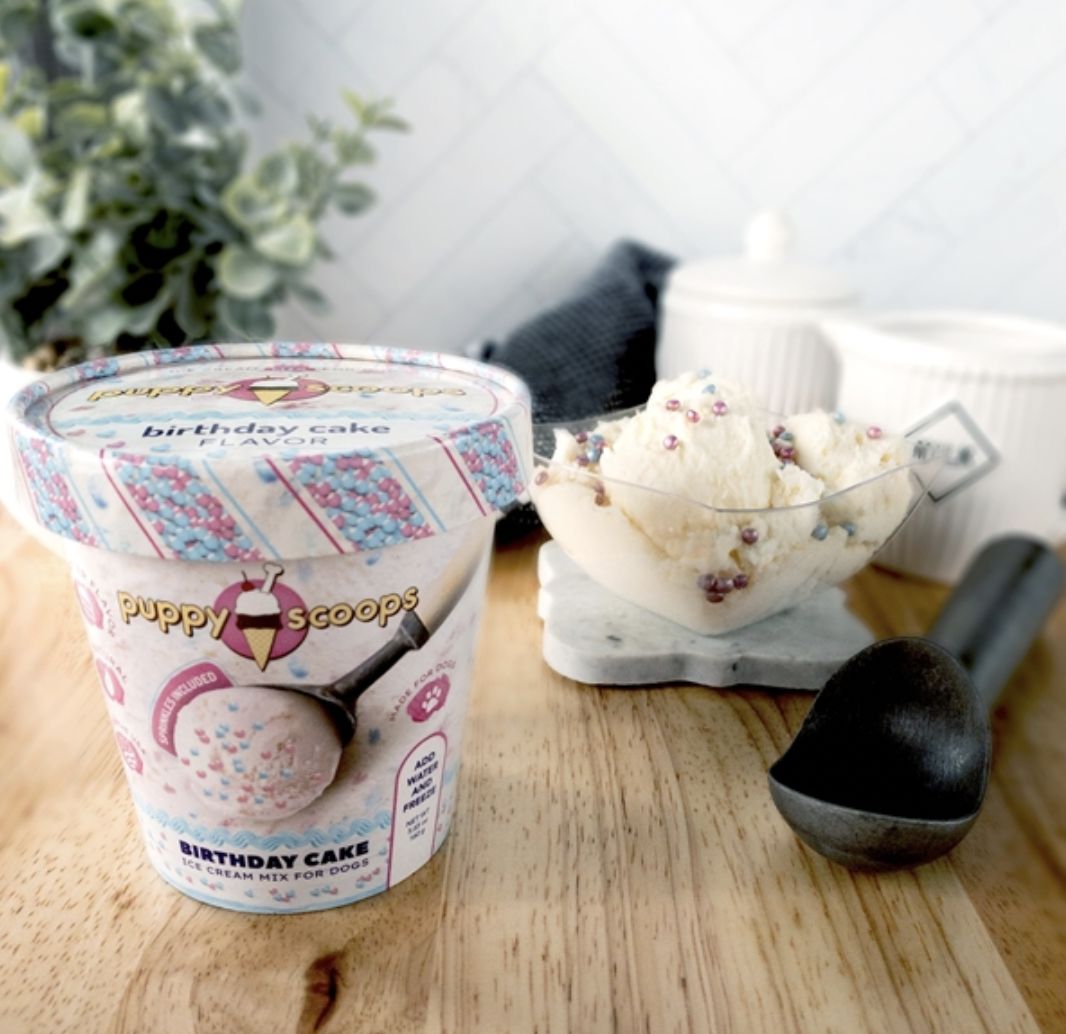 Puppy Scoops Birthday Cake Ice Cream Mix for Dogs 5.65 oz