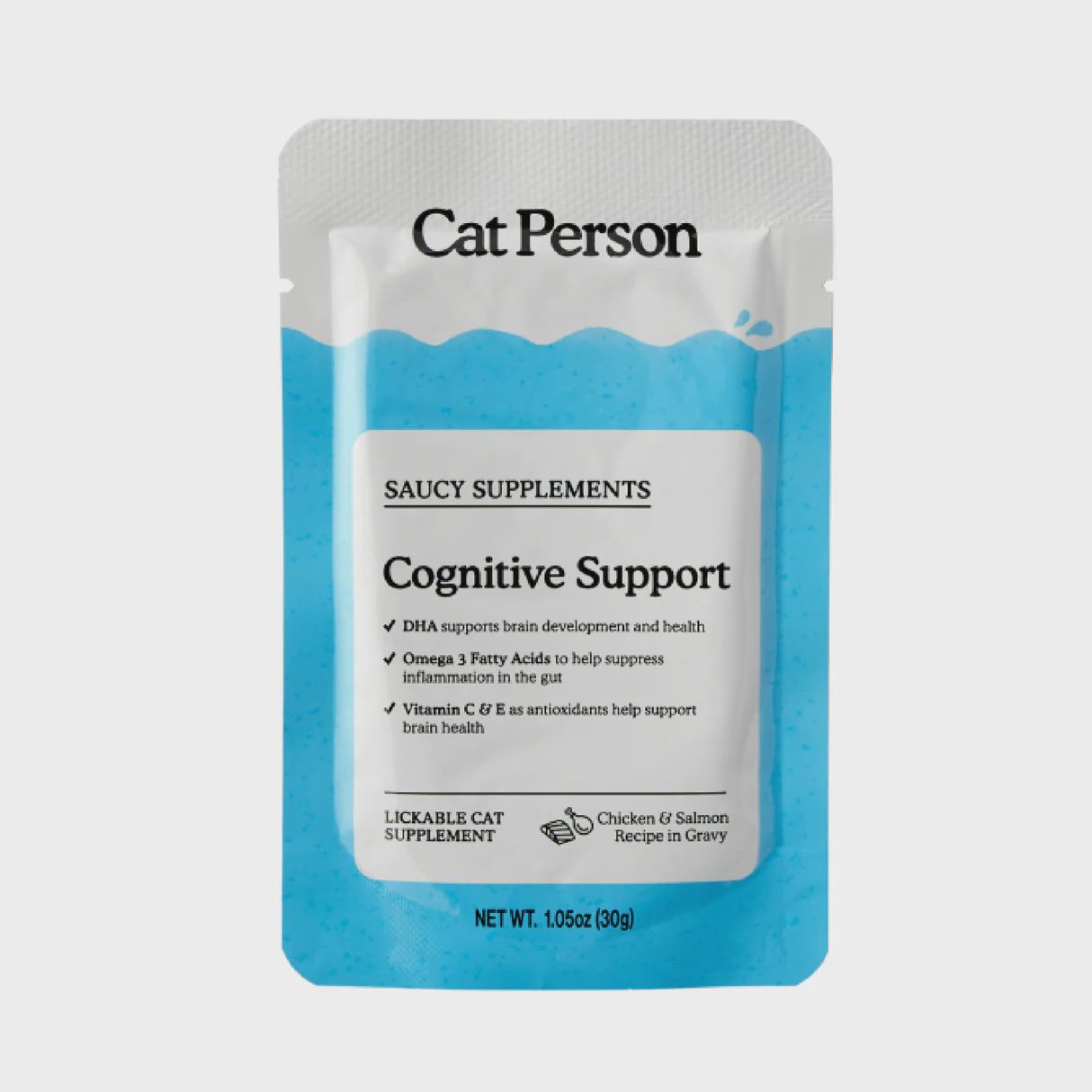 Cat Person Cognitive Support Saucy Supplement Wet Pouch 1.05oz