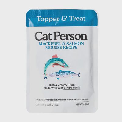 Cat Person Mackerel &amp; Salmon Mousse Recipe Meal Topper