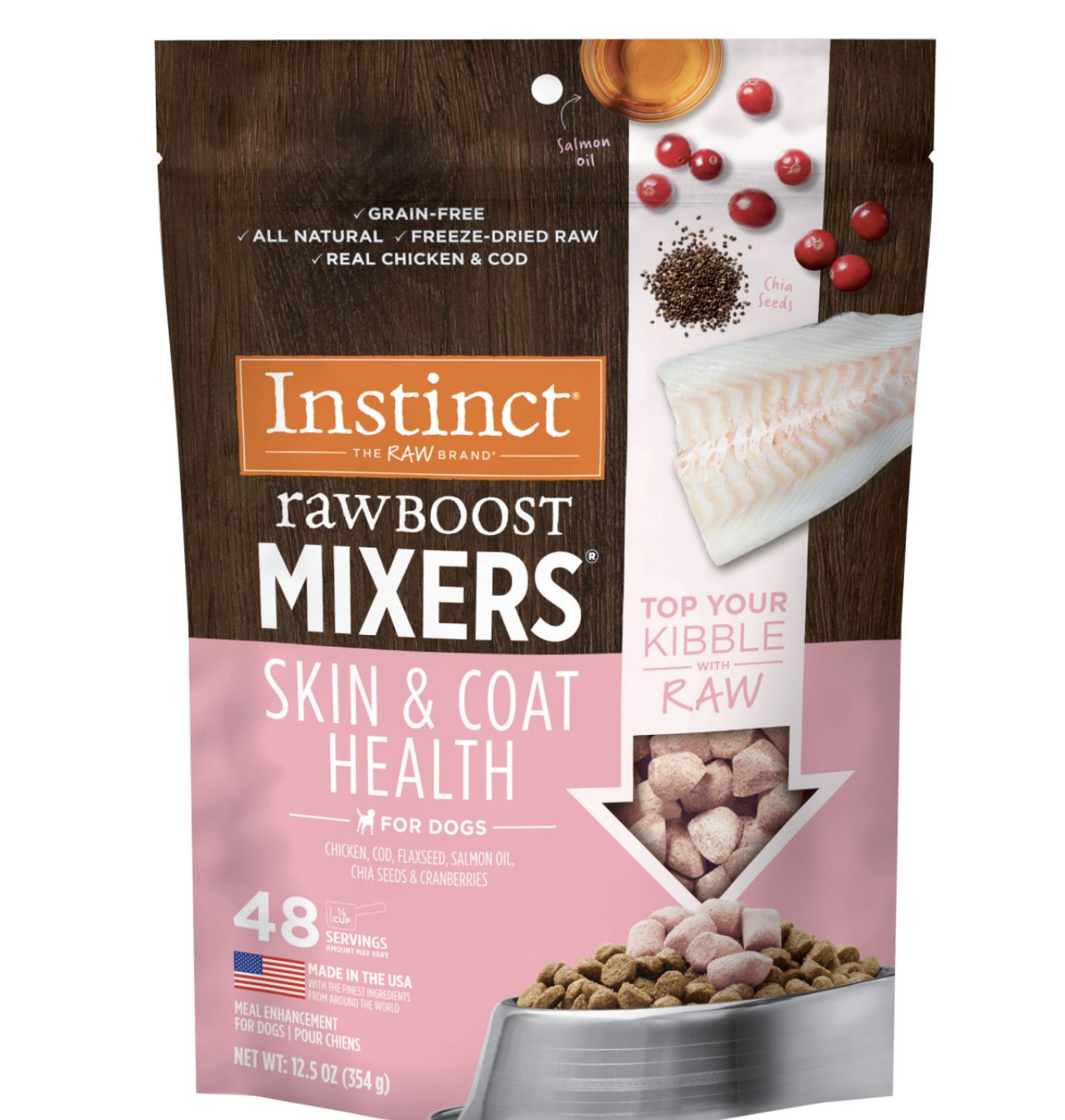 Instinct Freeze-Dried Raw Boost Mixers - Skin &amp; Coat 5.5oz