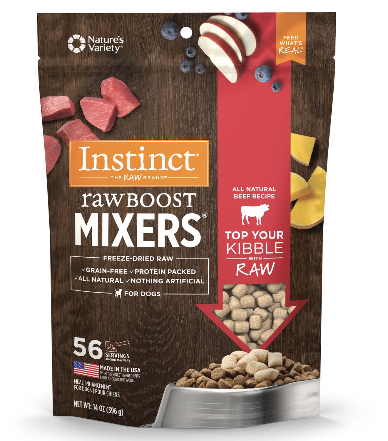 Instinct Freeze-Dried Raw Boost Mixers Beef Recipe Topper 14oz